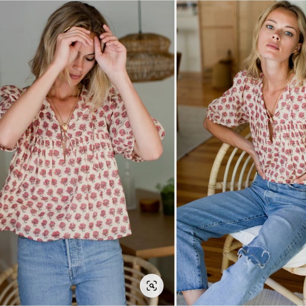 Emerson Fry Puff Isla India Collection M/L top